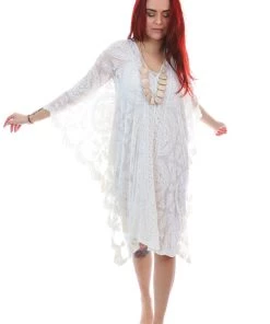 M Style Juliette Lace Throw Over - Cream Resort Wear