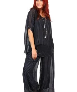 Jenny Jazz Primadonna Shimmer Top - Black Stripe - JJ19 8 Jenny Jazz Primadonna Shimmer Top - Black Stripe - JJ19