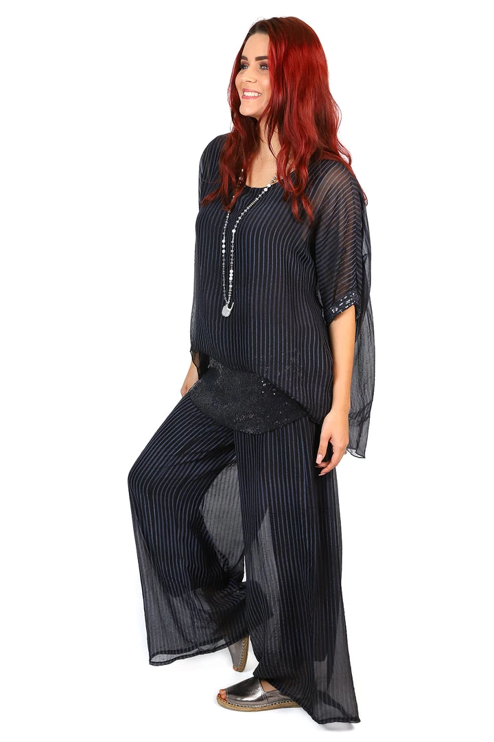 Jenny Jazz Primadonna Shimmer Top - Black Stripe - JJ19 5 Jenny Jazz Primadonna Shimmer Top - Black Stripe - JJ19