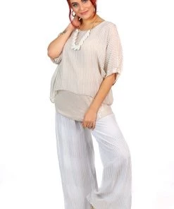 Jenny Jazz Primadonna Prima Pants - White Stripe - JJ18
