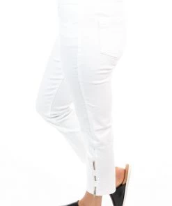 Foil Zipping Soft Wear Jegging | White 7 Foil Zipping Soft Wear Jegging | White