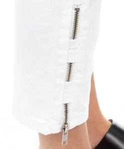 Foil Zipping Soft Wear Jegging | White 9 Foil Zipping Soft Wear Jegging | White