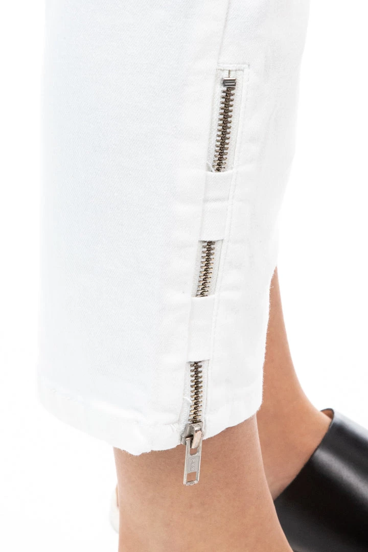 Foil Zipping Soft Wear Jegging | White 5 Foil Zipping Soft Wear Jegging | White