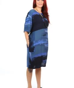 Foil Keep It Simple Wedge Dress | Blue