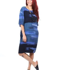 Foil Keep It Simple Wedge Dress | Blue