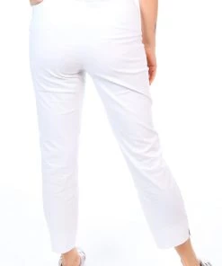 Foil Pants Fuss Free Taper Capri | White | F13