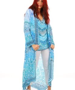 Fashion Spectrum Luna Long Silk Coat