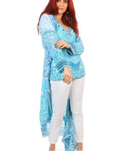 Fashion Spectrum Luna Long Silk Coat