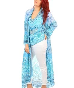 Fashion Spectrum Luna Long Silk Coat