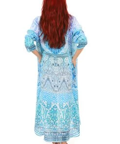 Fashion Spectrum Luna Long Silk Coat