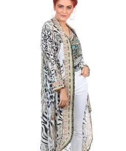 Fashion Spectrum Kalpony Long Silk Coat Jackets/Coats 8 Fashion Spectrum Kalpony Long Silk Coat Jackets/Coats