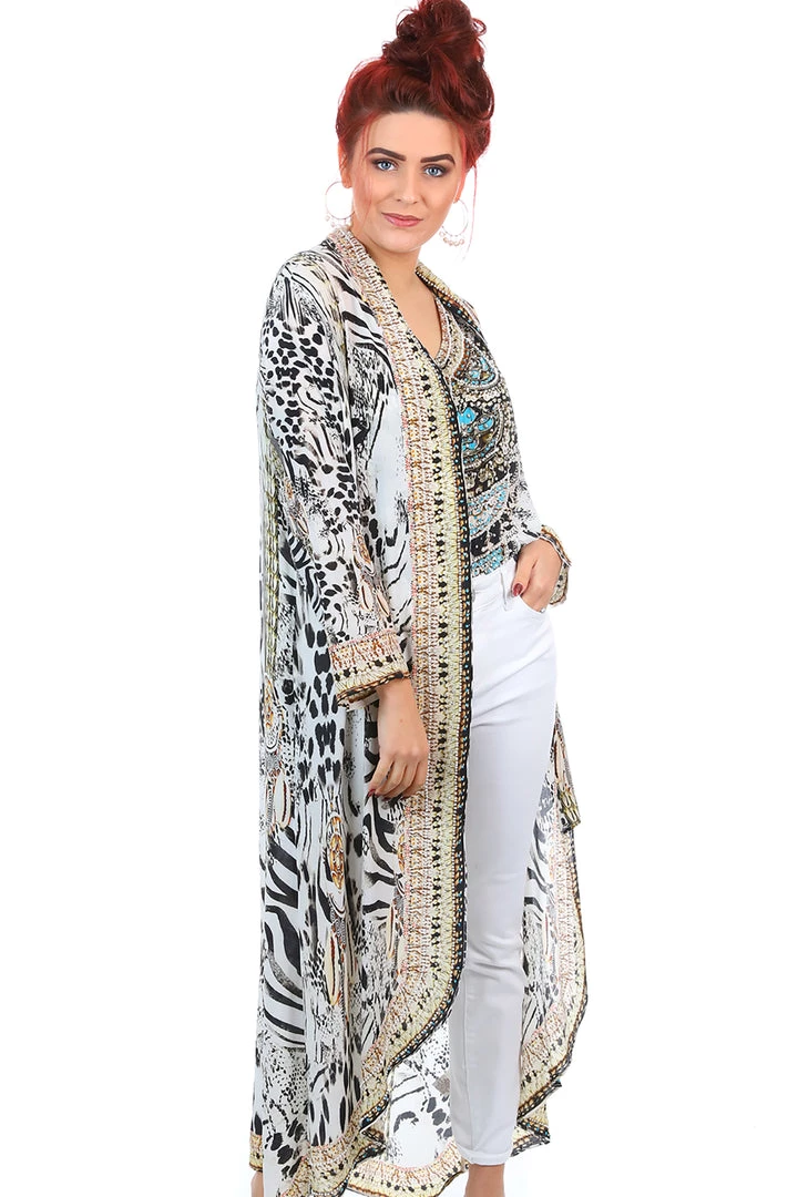 Fashion Spectrum Kalpony Long Silk Coat Jackets/Coats 3 Fashion Spectrum Kalpony Long Silk Coat Jackets/Coats