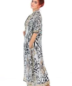 Fashion Spectrum Kalpony Long Silk Coat Jackets/Coats 10 Fashion Spectrum Kalpony Long Silk Coat Jackets/Coats