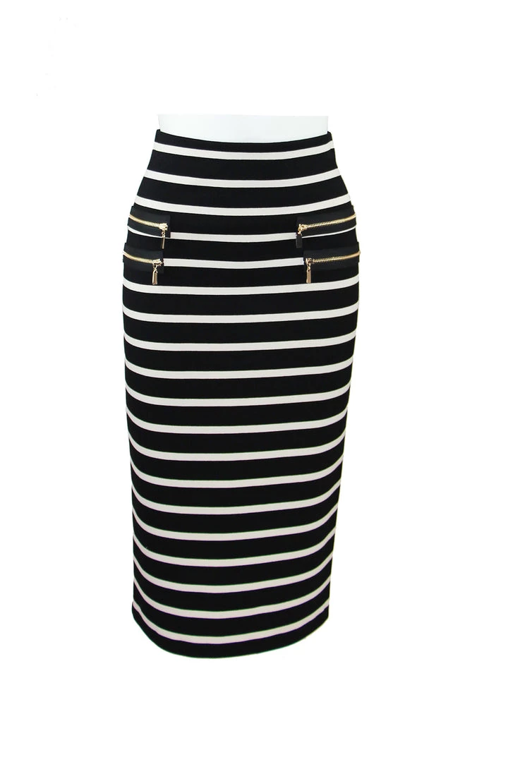 Joseph Ribkoff Skirts Striped Pencil Skirt - Style No: 173914 4 Joseph Ribkoff Skirts Striped Pencil Skirt - Style No: 173914
