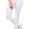 Foil Long Slim Trapeze Pants | White | F18