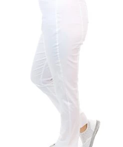 Foil Long Slim Trapeze Pants | White | F18