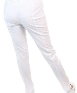 Foil Long Slim Trapeze Pants | White | F18