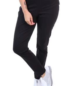 Foil Long Slim Trapeze Pants | Black | F18