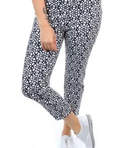 Vassalli Skinny Leg 7/8 Pull On Jean - Hearts