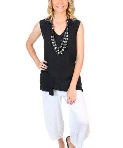 J Generation Linen Fadens SVEN Jet Black Top | FA112s