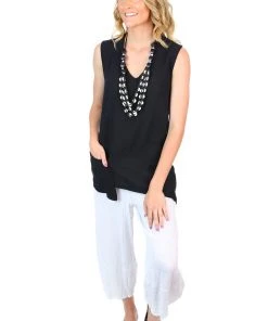 J Generation Linen Fadens SVEN Jet Black Top | FA112s 5 J Generation Linen Fadens SVEN Jet Black Top | FA112s