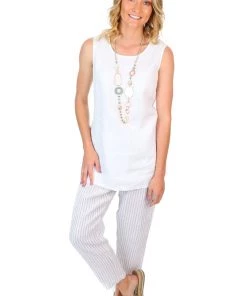 Philosophy Bollie Roll Up Linen Pants | Silver 5 Philosophy Bollie Roll Up Linen Pants | Silver