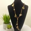 Cindy G / Jewellery Leather Necklace | Shell/Gold | CG32