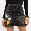 Desigual Mickey Denim Skirt | Charcoal | D39