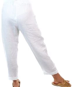The Italian Cartel Linen Messina Pants | White | IC28