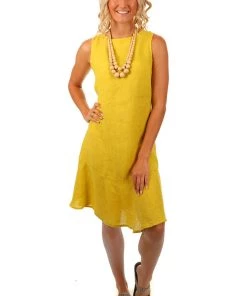 So French So Chic Dresses Linen Maxi Dress | Mustard | SF2s