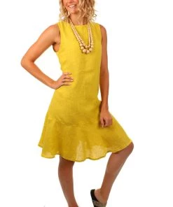 So French So Chic Dresses Linen Maxi Dress | Mustard | SF2s