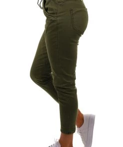 Italian Star Ralph Jogger Jeans | Khaki | IS12 Pants