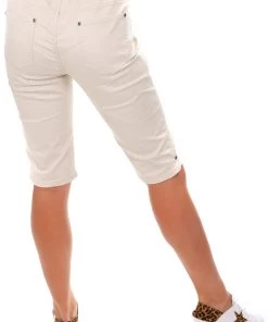 Cafe Latte Stretch Pull On Jean Short | Beige | CL4