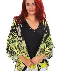 Frank Lyman Fluorescent Palm Top Knitwear/Jumpers