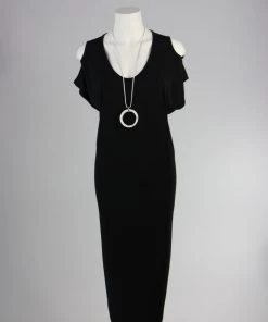 Dresses Four Girlz Cold Shoulder Dress - Black - 10436