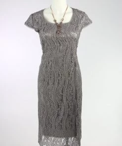 LS Collection Pewter Sparkle Dress & Jacket - 631-2 PDP