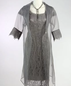 LS Collection Pewter Sparkle Dress & Jacket - 631-2 PDP