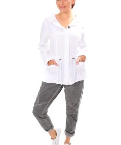 See Saw Jackets/Coats Linen Drawstring Jacket-SW3592