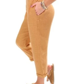 So French So Chic Jodi Linen Pants - Camello