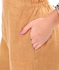 So French So Chic Jodi Linen Pants - Camello 9 So French So Chic Jodi Linen Pants - Camello