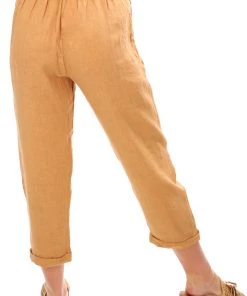 So French So Chic Jodi Linen Pants - Camello 7 So French So Chic Jodi Linen Pants - Camello