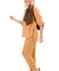 So French So Chic Rita Linen Shirt | Camello | SF7