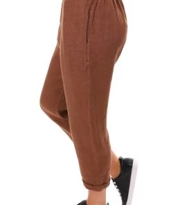 So French So Chic Jodi Linen Pants | Tabacco