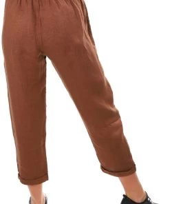 So French So Chic Jodi Linen Pants | Tabacco