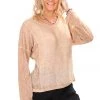 So French So Chic Marie Linen Long Sleeve Tee | Camello | SF4