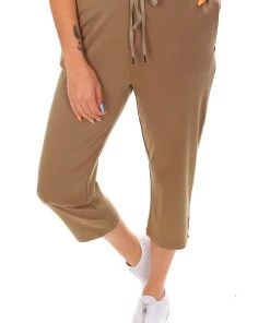 Ell Shani Pandora Cut Off Pants - Olive