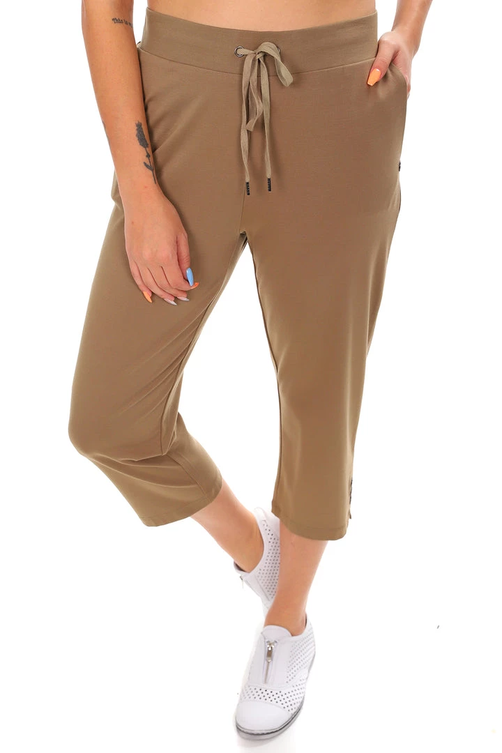 Ell Shani Pandora Cut Off Pants - Olive 1 Ell Shani Pandora Cut Off Pants - Olive