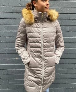 Sabena Clothing Long Line Down Puffer Jacket | Silver