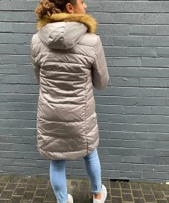 Sabena Clothing Long Line Down Puffer Jacket | Silver