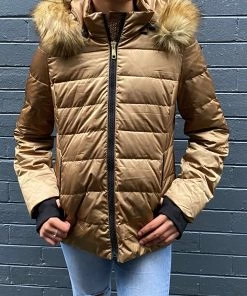 Sabena Metallic Down Puffer Jacket | Gold Jackets/Coats